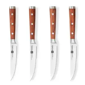 FOXEL Sandalwood Serrated Steak Knife Set