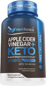 Herbtonics 5x Potent Apple Cider Vinegar Capsules with Mother + BHB SALTS