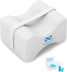 Everlasting Comfort Pure Memory Foam Knee Pillow with Adjustable and Removable Strap