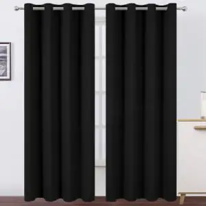 LEMOMO Blackout Curtains Thermal Insulated Room Darkening Bedroom Curtains