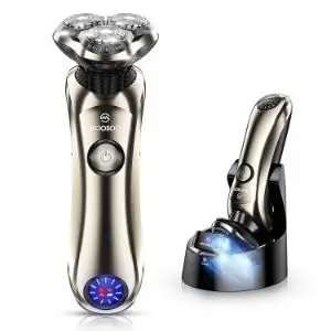 Shaver, MOOSOO Electric Razor with Sterilization Clean Charge Station