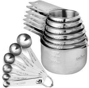 Laxinis World Measuring Cups and Measuring Spoons Set