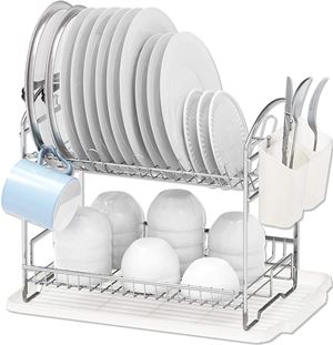 Simple Houseware 2-Tier Dish Rack